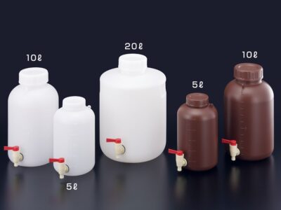 Sanplatec PE Wide Mouth Bottle (with spigot)