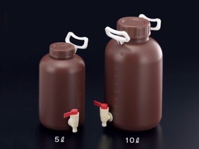 Sanplatec PE Wide Mouth Bottle (with spigot & handle)