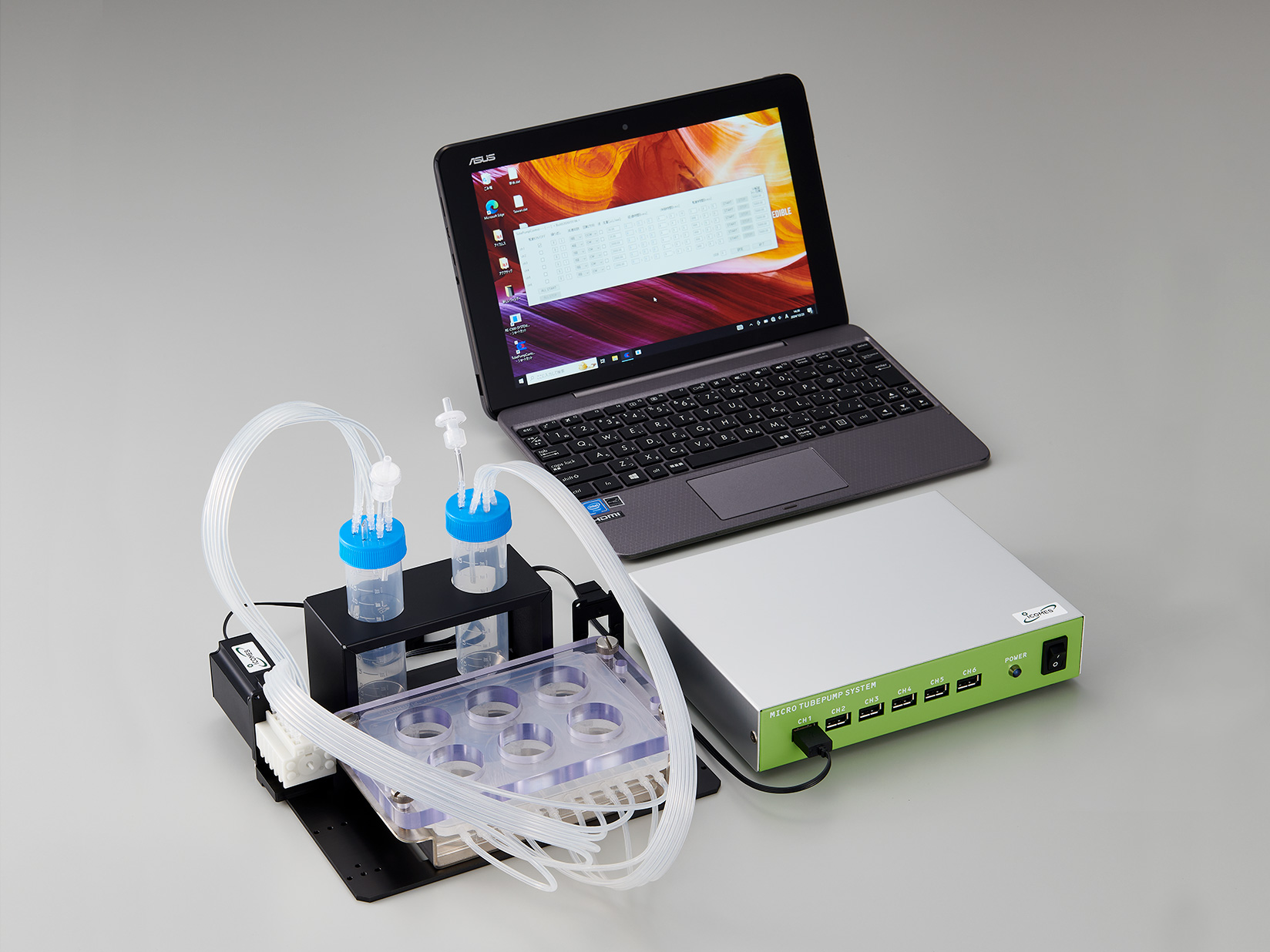 Microtube pump system